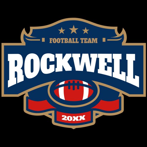 Rockwell Football team logo template Thumbnail