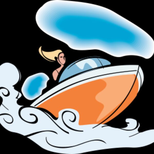 girl in motorboat Thumbnail