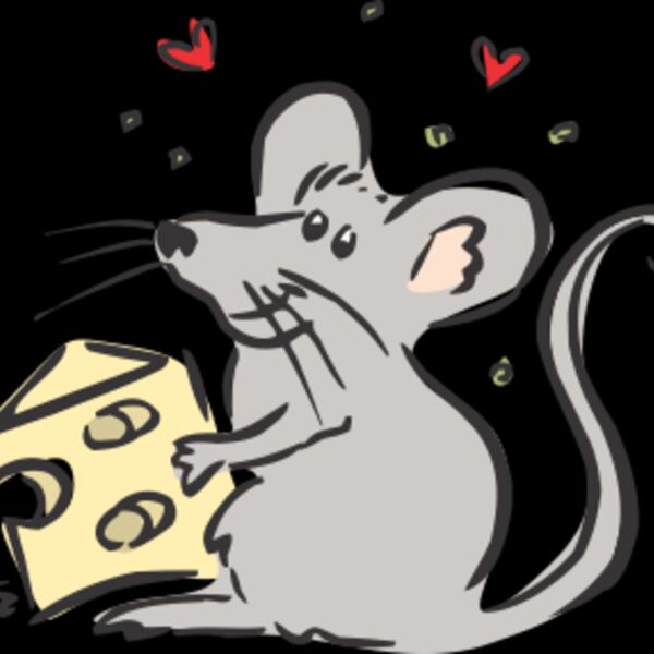 mouse with cheese Thumbnail